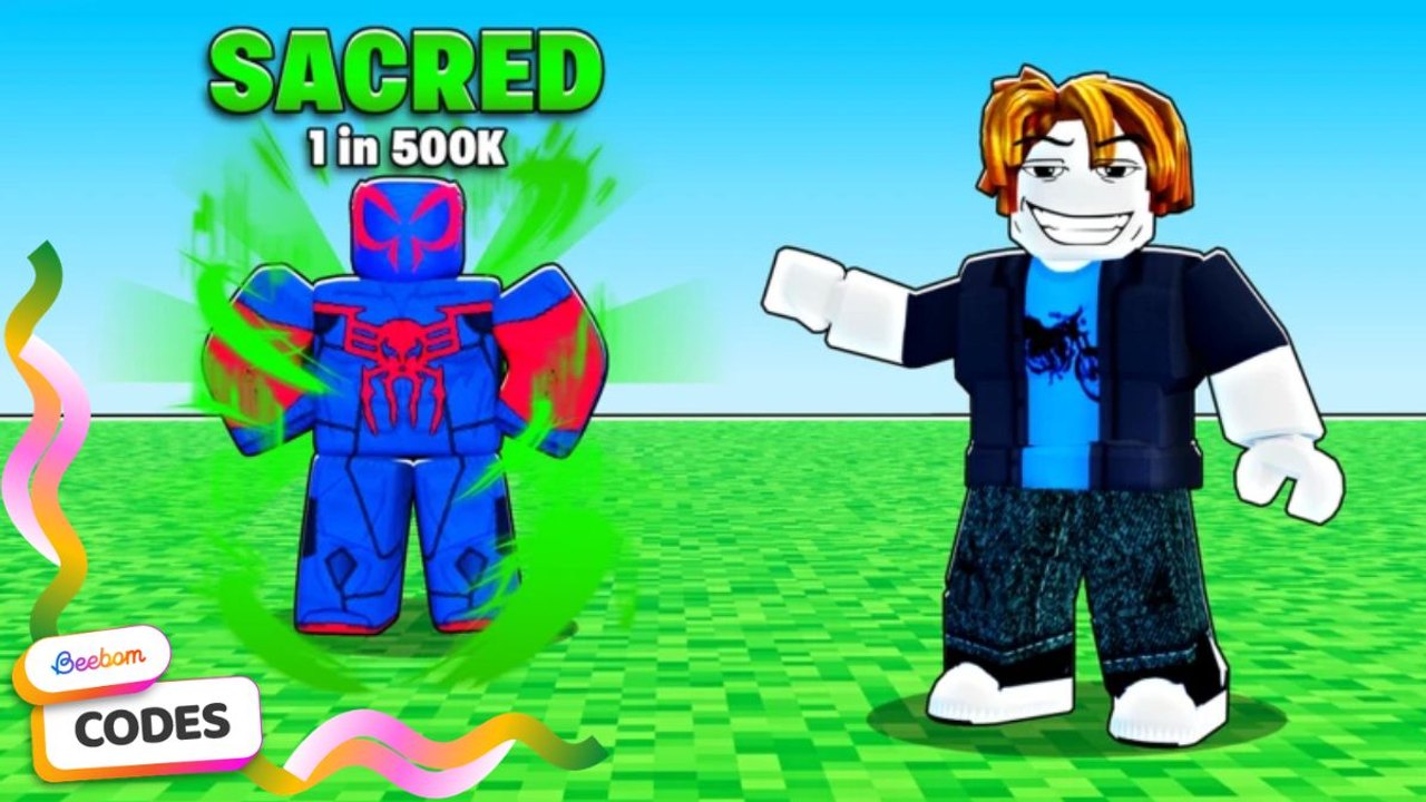 Spin a Superhero Store where Dice, Gems, and Robux rows sit together